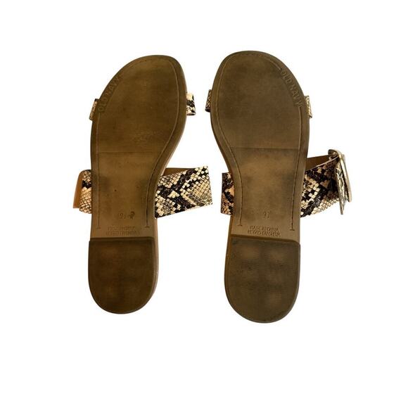 Old Navy Women's Faux-Leather Double-Strap Metal-Hardware Sandals Size 9.5 Snake - Picture 6 of 6